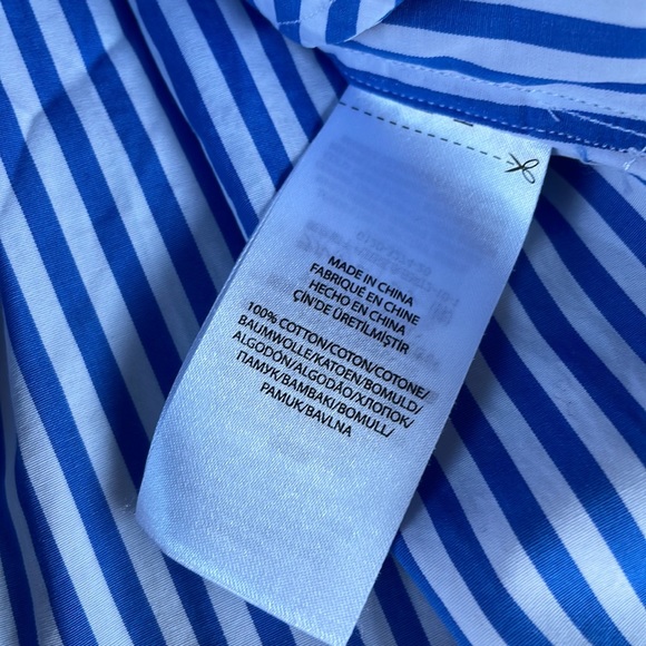 Ralph Lauren Polo striped off shoulder shirt dress NWT - Picture 7 of 11